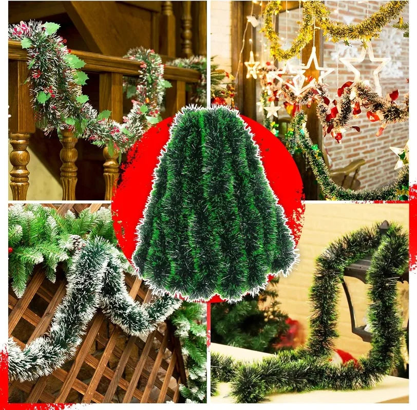 Christmas Green Cane Ribbons Garland Party Decoration