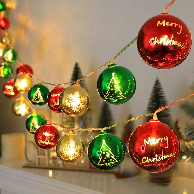 Christmas Decorative Lights String Christmas Balls